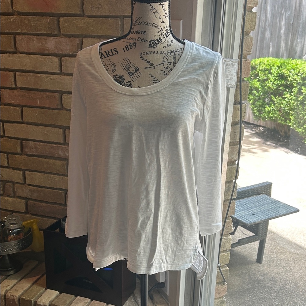 Chico's White Long Sleeve Blouse